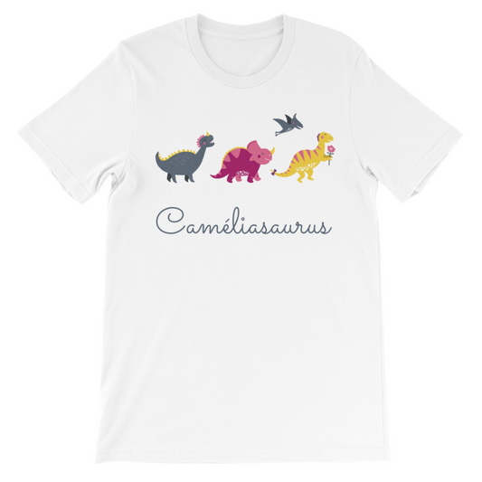 Girls Personalised Dinosaur T-shirt | 3 - 13 years