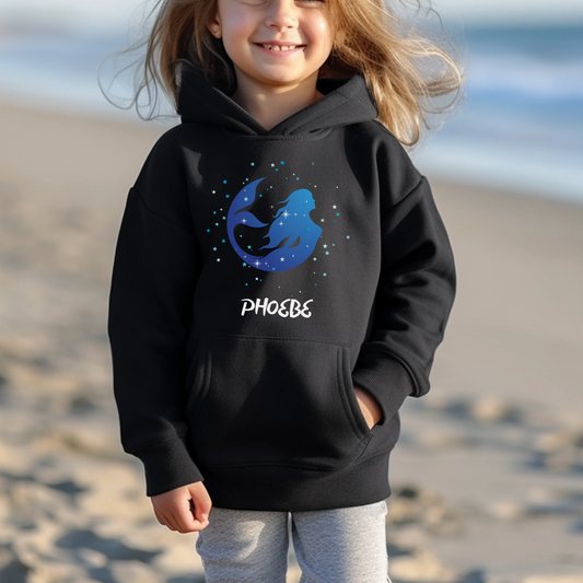 Personalised Girls Ombré Mermaid Hoodie | 3 - 13 years