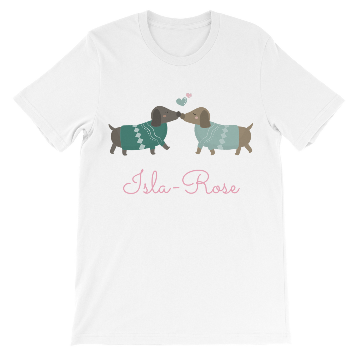 Girls Personalised Sausage Dog T-shirt | 3 - 13 years