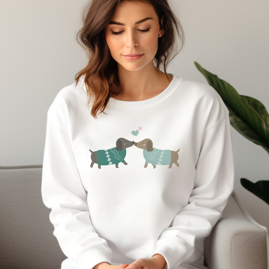 Sausage Dog Couple - Women's Sweatshirt