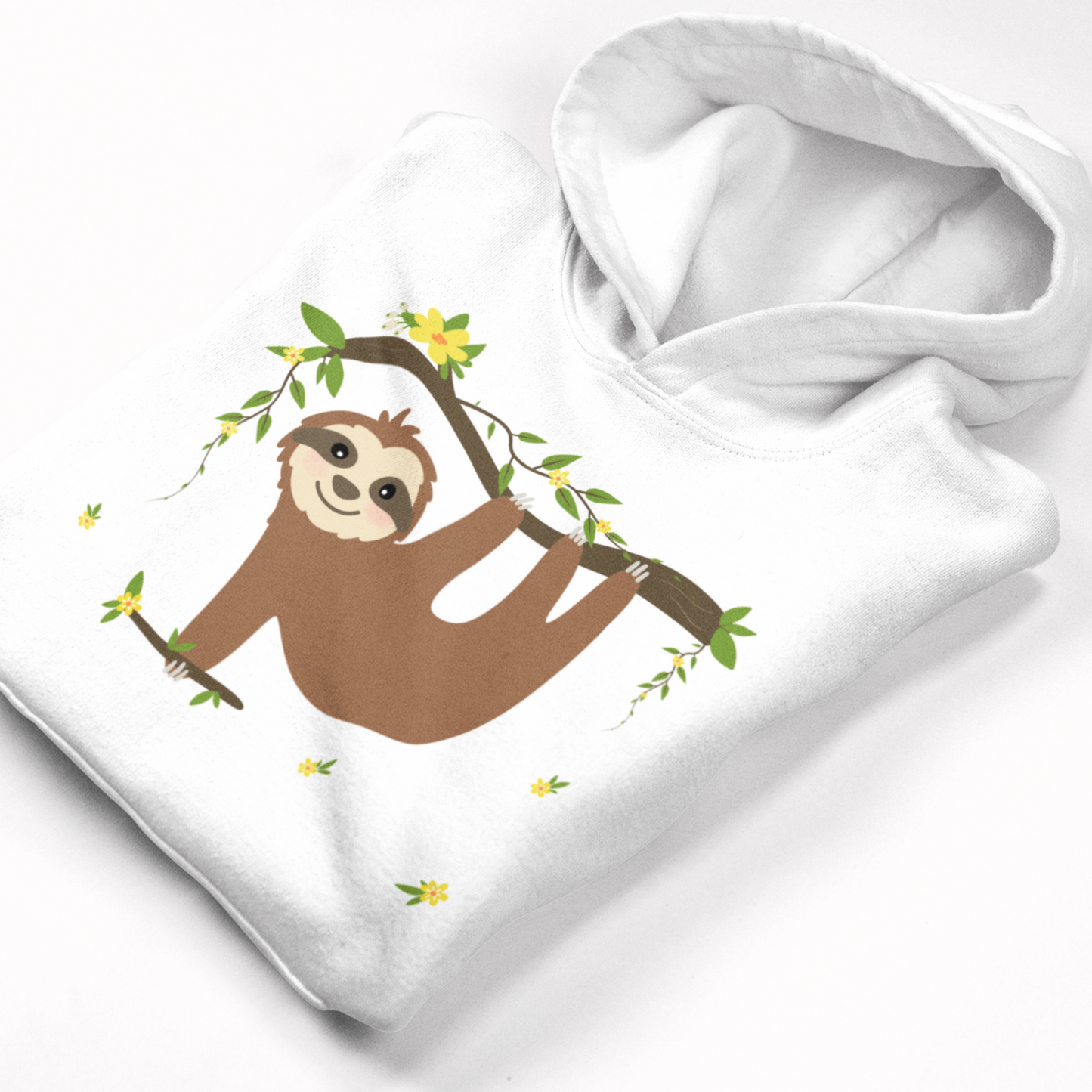 Girls Pretty Sloth Pullover Hoodie | 3 - 13 years