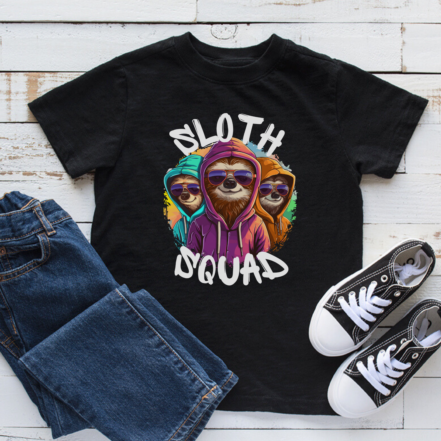 Kids Funny Sloth T-shirt