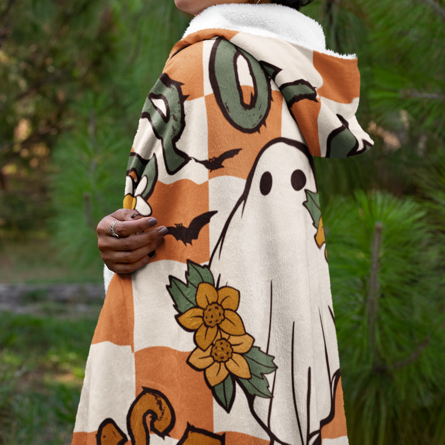 Retro Spooky Season - Adults & Kids Premium Hooded Blanket | 2 sizes