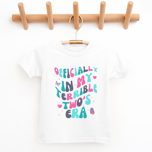 "Officially In My Terrible Two's Era" - Girls Toddler's Tee