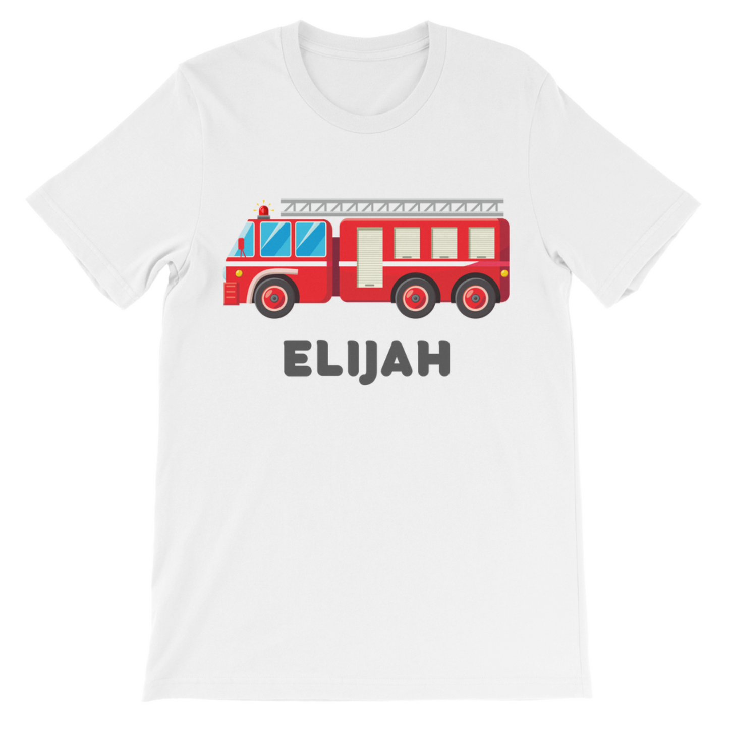 Kids Personalised Fire Engine/Truck T-shirt | 3 - 8 years