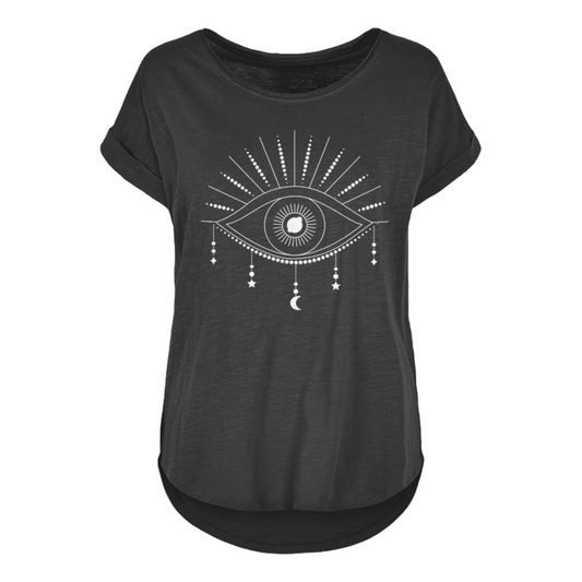 Women's 'Mystical Eye' Extended Shoulder T-Shirt | XS-5XL