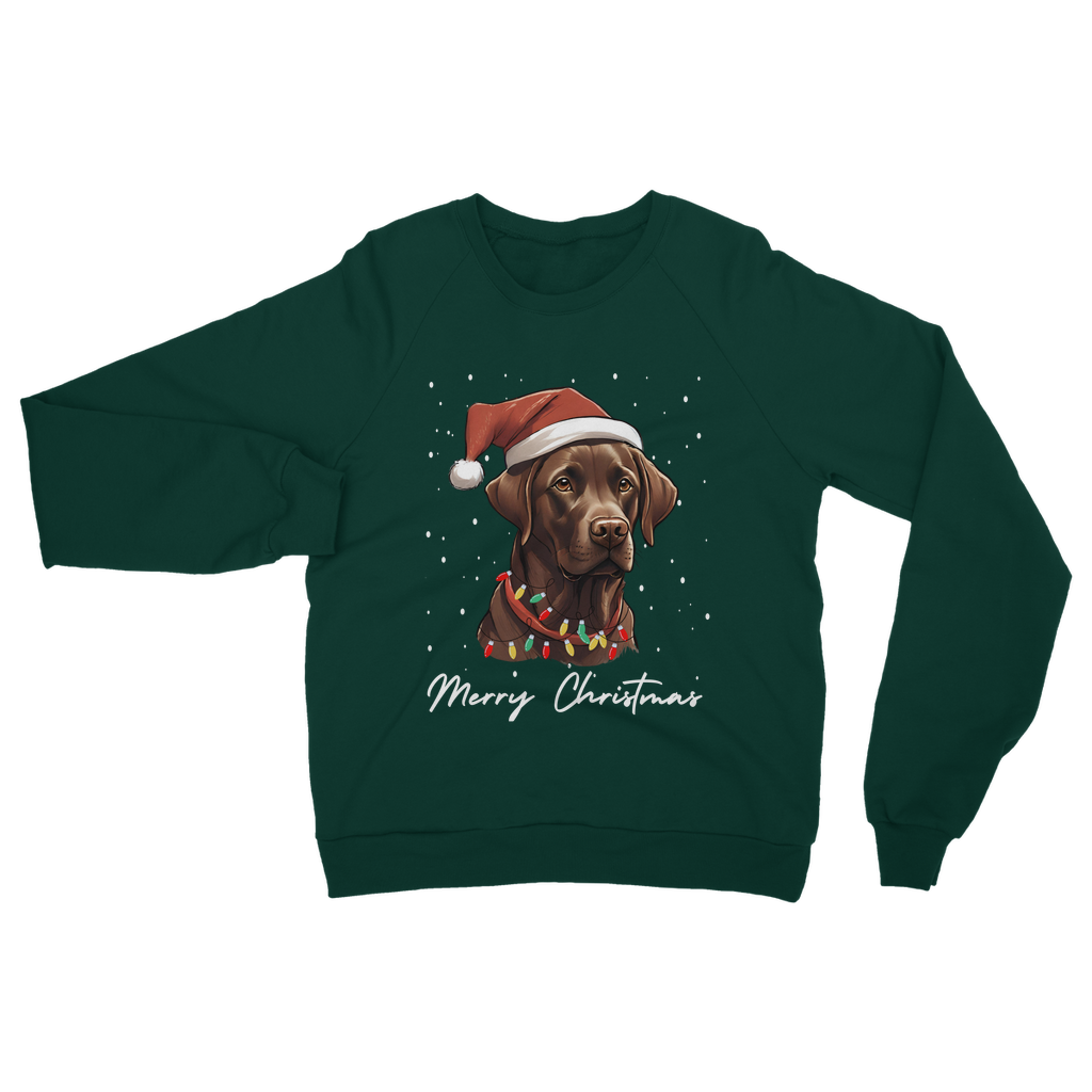 Adults Christmas Chocolate Labrador Sweatshirt