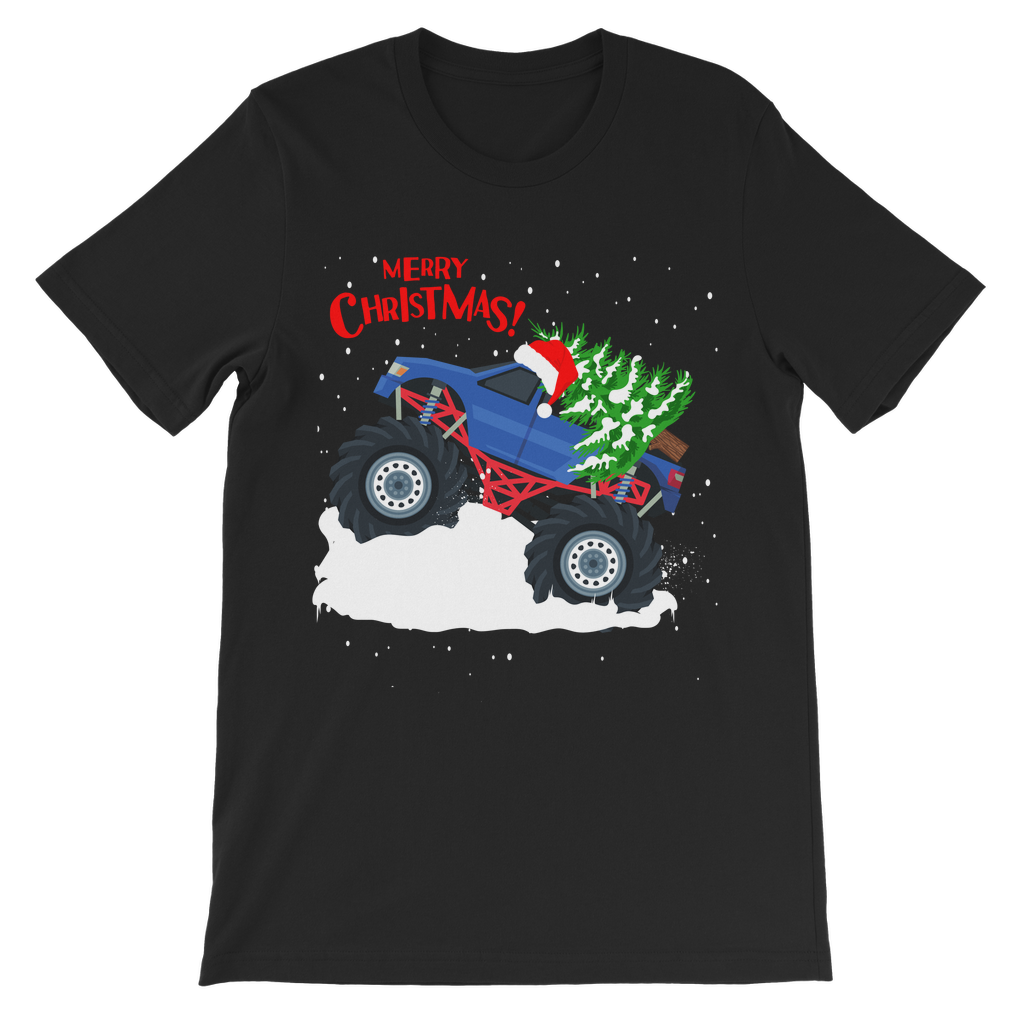 Festive Monster Truck -  Kids Christmas T-shirt