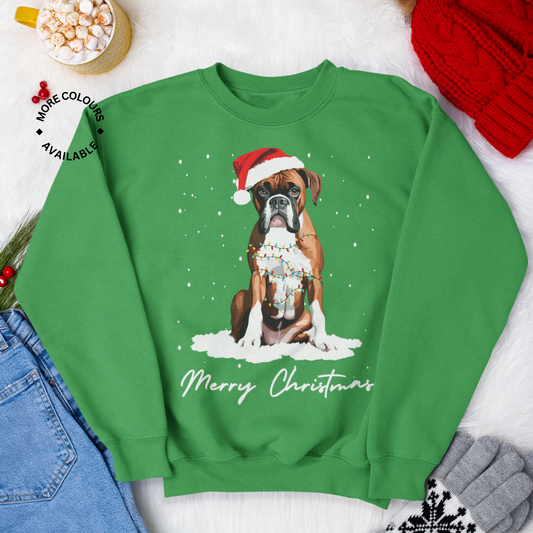 Funny Boxer Dog Christmas Jumper | Small - 5XL