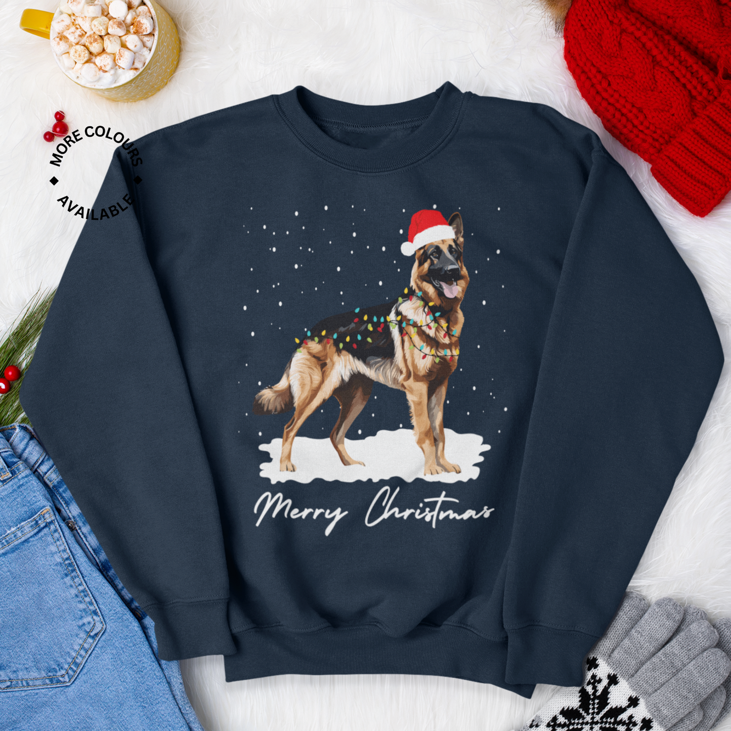 German Shepherd Christmas Jumper