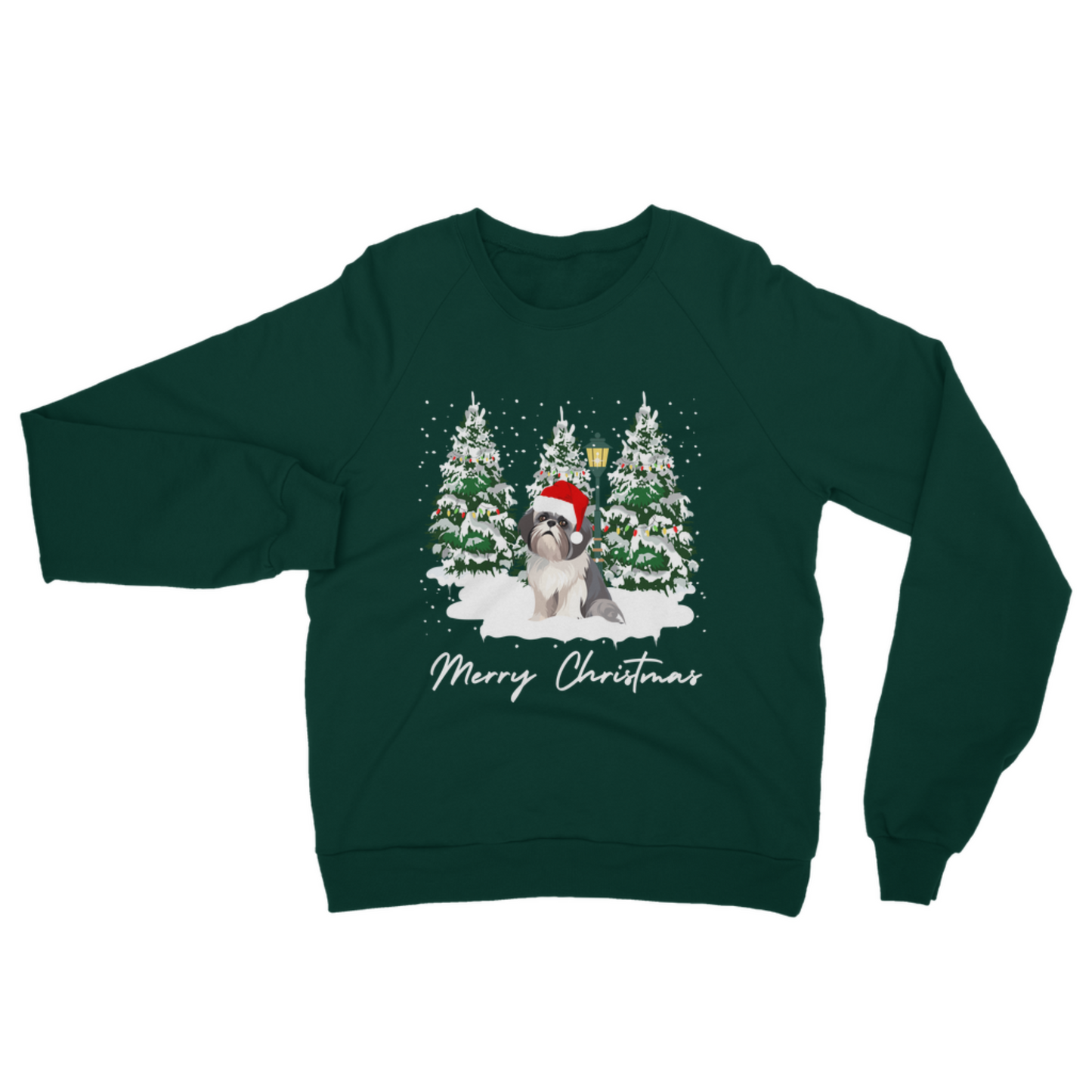 Festive Shih Tzu - Unisex Adults Christmas Sweatshirt