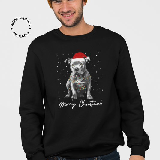 Christmas Staffordshire Bull Terrier Sweatshirt | Unisex Sizes