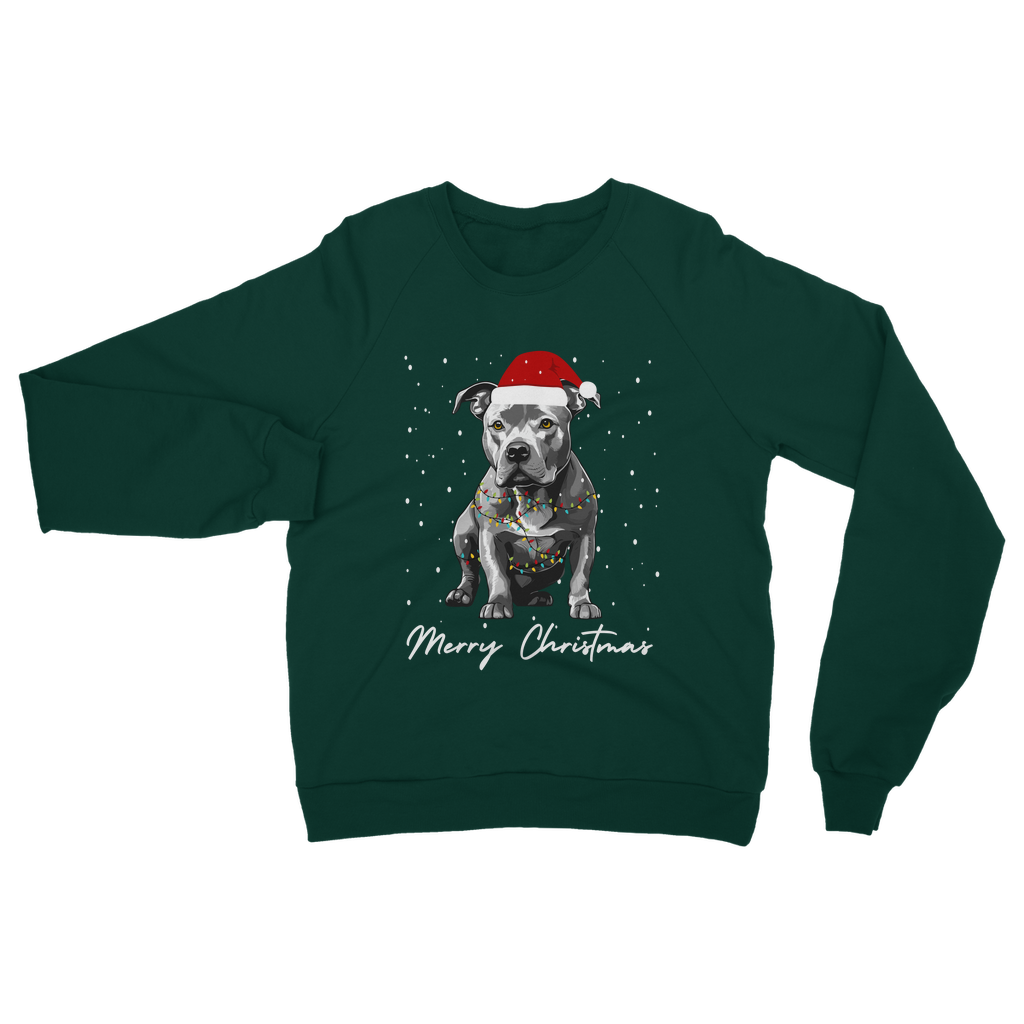 Staffy Christmas Sweatshirt – Staffordshire Bull Terrier Jumper S–5XL