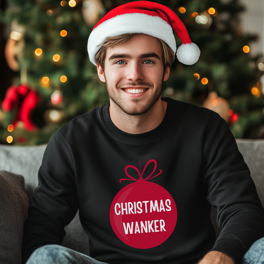 Unisex Adult's "Christmas Wanker" Funny Sweatshirt | S - 5XL