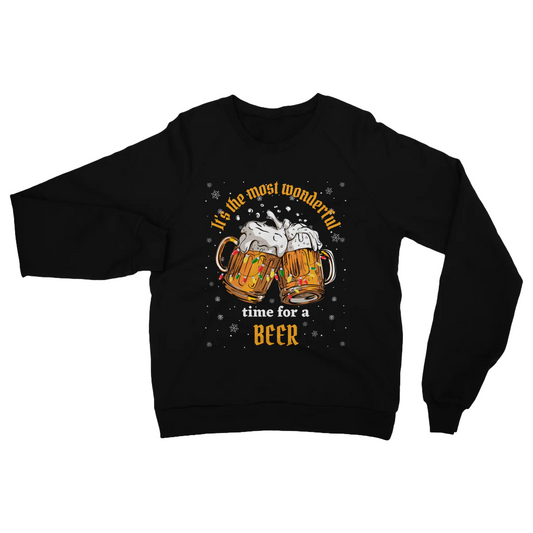 'It's the most wonderful time for a beer' - Unisex Adults Christmas Sweatshirt