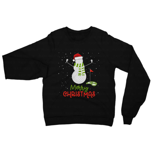 Golf Ball Snowman Unisex Adults Christmas Sweatshirt