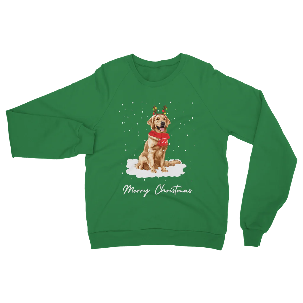 Funny Festive Golden Retriever - Unisex Adults Christmas Jumper