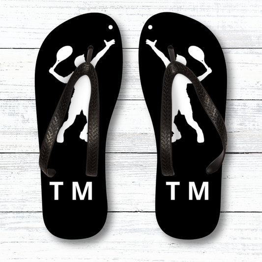 Men's Personalised Tennis Player Flip Flops
