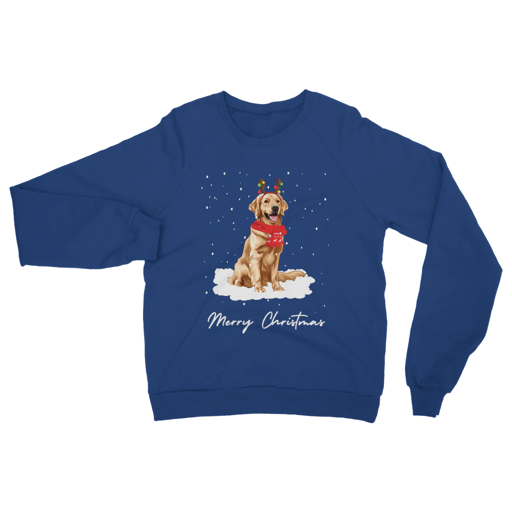 Funny Golden Retriever Christmas Sweatshirt – Unisex Festive