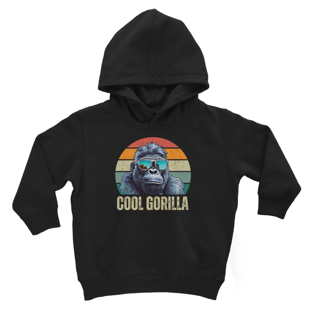 Retro Cool Gorilla - Boys Pullover Hoodie | 3 - 13 years