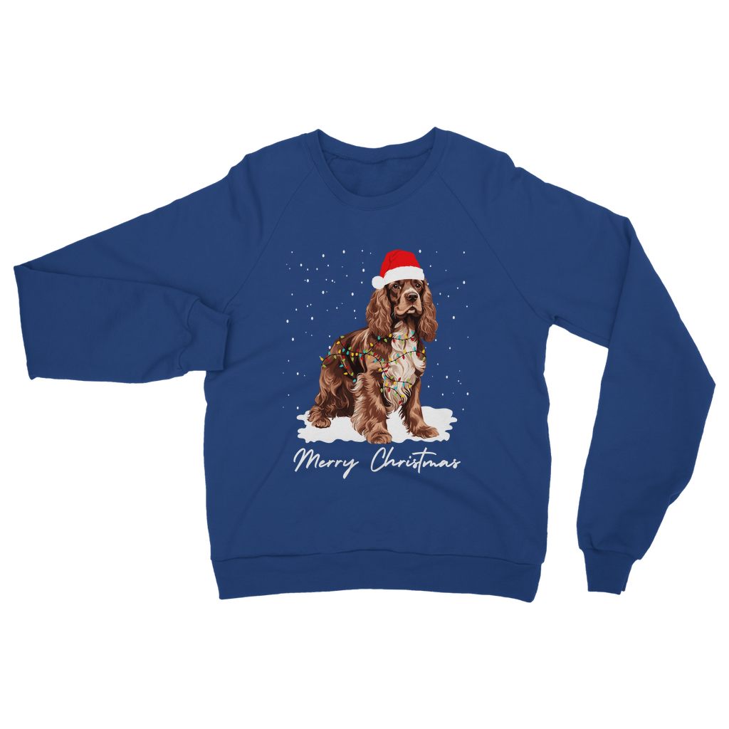 Christmas Brown & White Cocker Spaniel Jumper - Unisex Adults