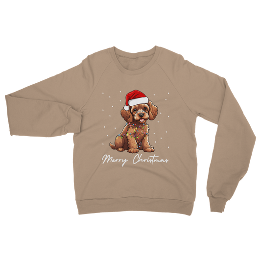 Unisex Adults Festive Brown Cockapoo Christmas Sweatshirt