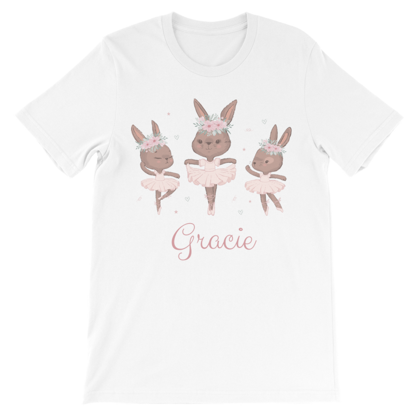 Ballerina Bunnies - Girls Personalised Ballet/Dance T-shirt | 3 - 8 years