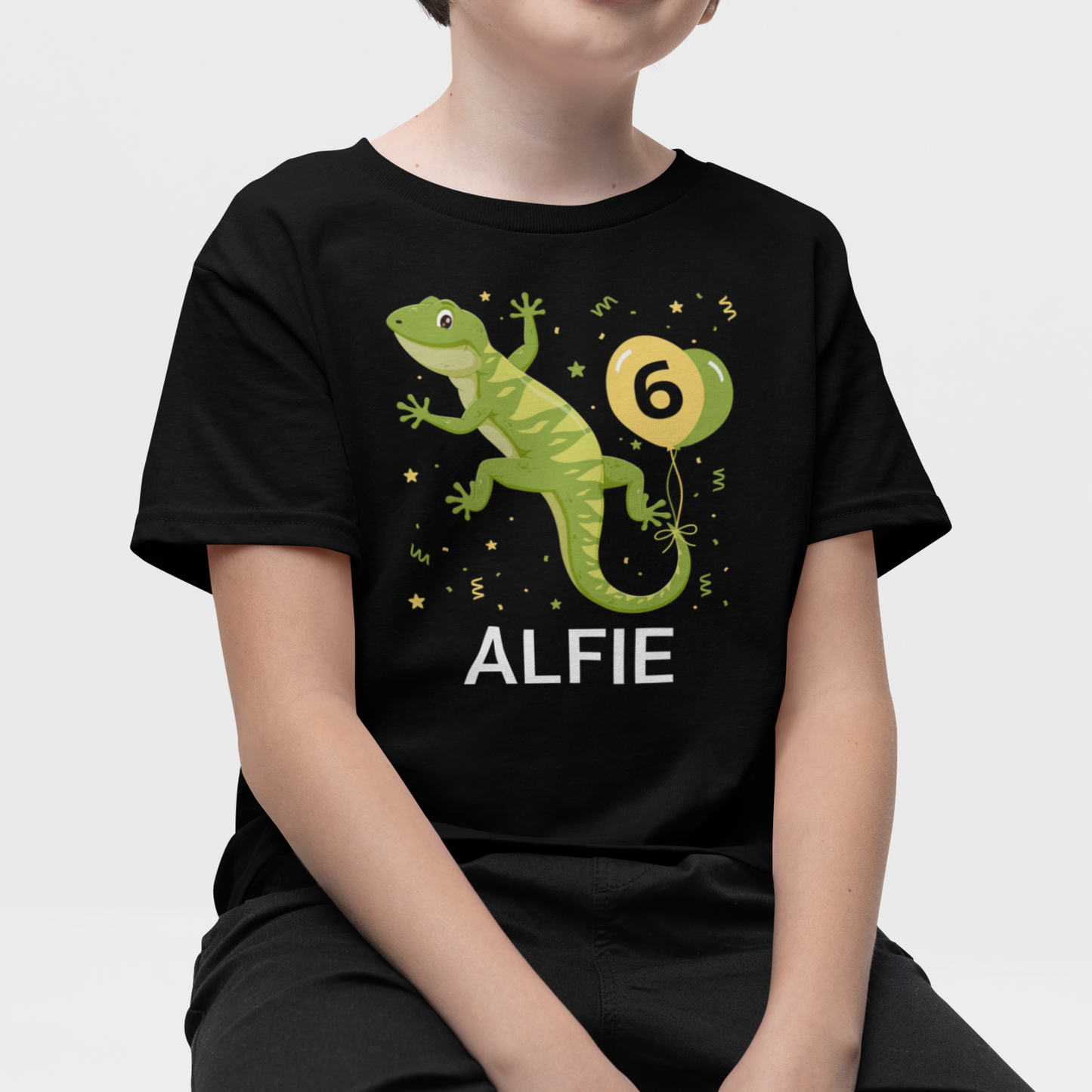 Funny Green Gecko - Kids Birthday T-shirt | 3 - 11 years