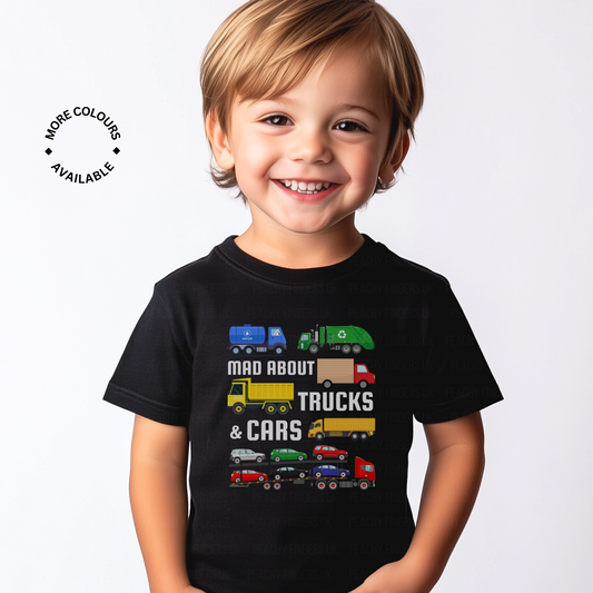 Boys "Mad About Trucks and Cars" T-shirt | 3 - 11 years