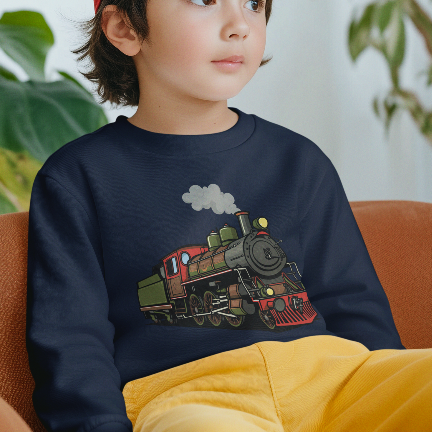 Kids Steam Train Sweatshirt – Railway Lover Jumper (Ages 3-13)