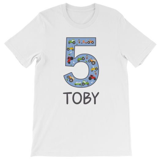 Boys Farm & Tractor Birthday T-shirt | 3 - 5 years