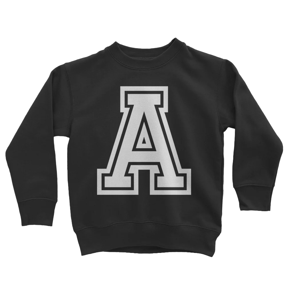 Big Letter A-Z Boys Custom College Initial Personalised Sweatshirt | 3 - 13 years