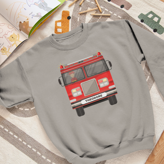 Kids Fire Engine Sweatshirt | 3 - 8 years