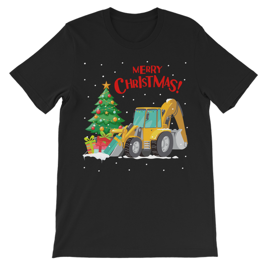 Kids Christmas Digger T-Shirt – Festive Construction Truck Tee