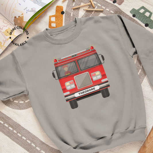 Kids Fire Engine Sweatshirt | 3 - 8 years