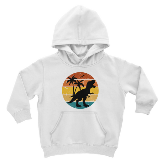 Retro Sunset T-rex - Boys Hoodie