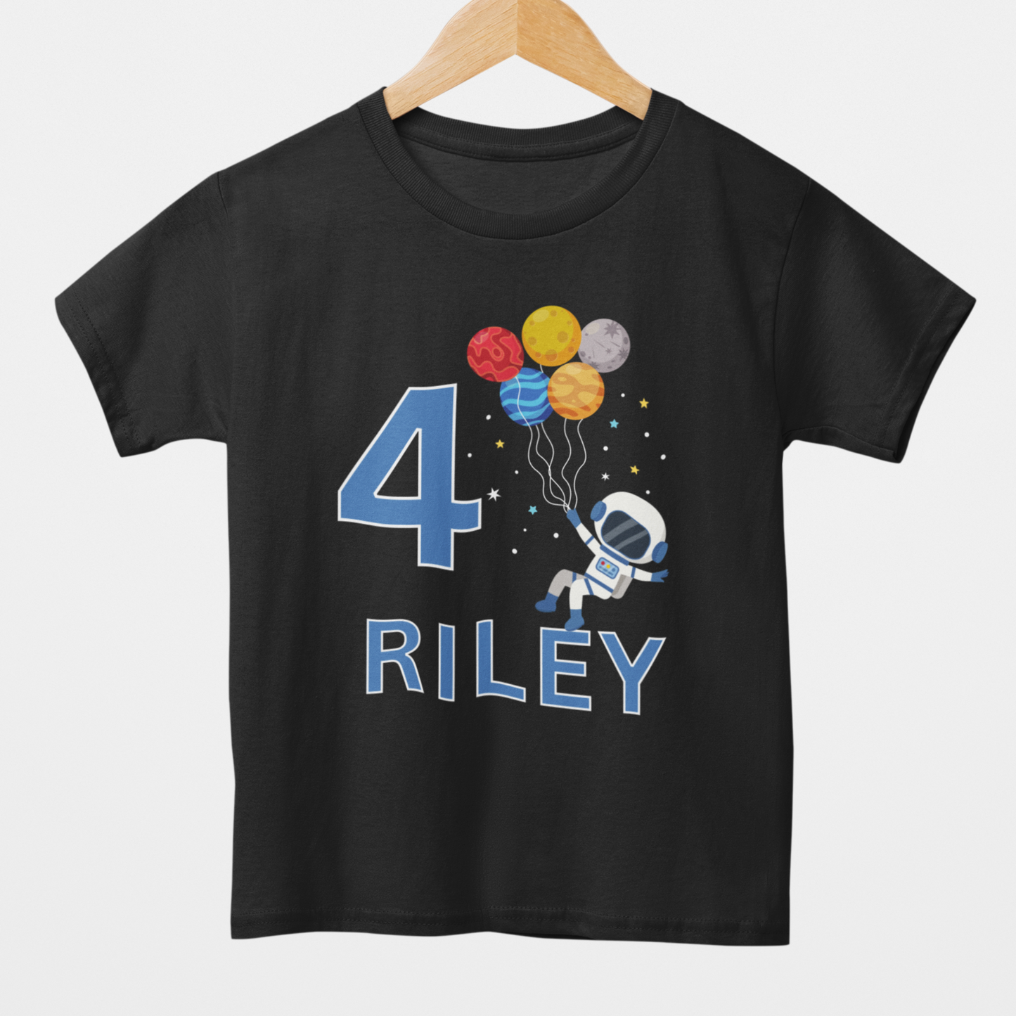 Boys Personalised Birthday Spaceman T-shirt