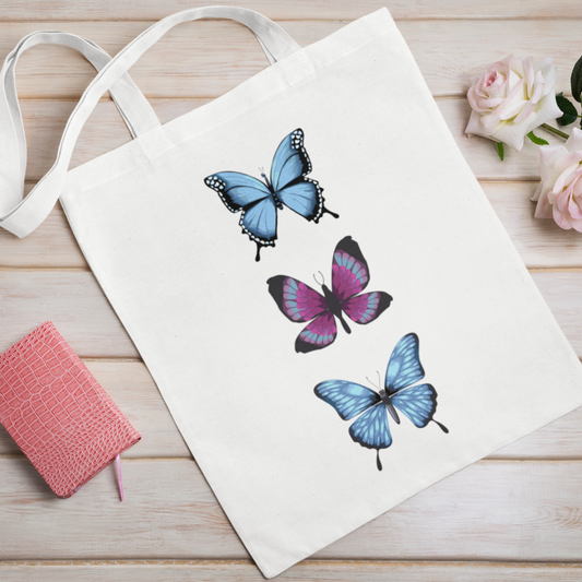 Butterfly Trio - Cotton Tote Bag