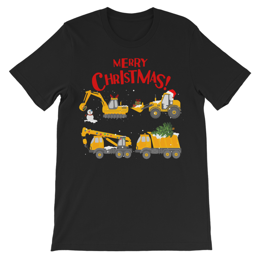 Merry Christmas Diggers Kids Unisex T-Shirt