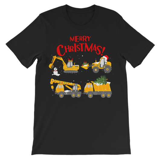 Merry Christmas Diggers Kids Unisex T-Shirt