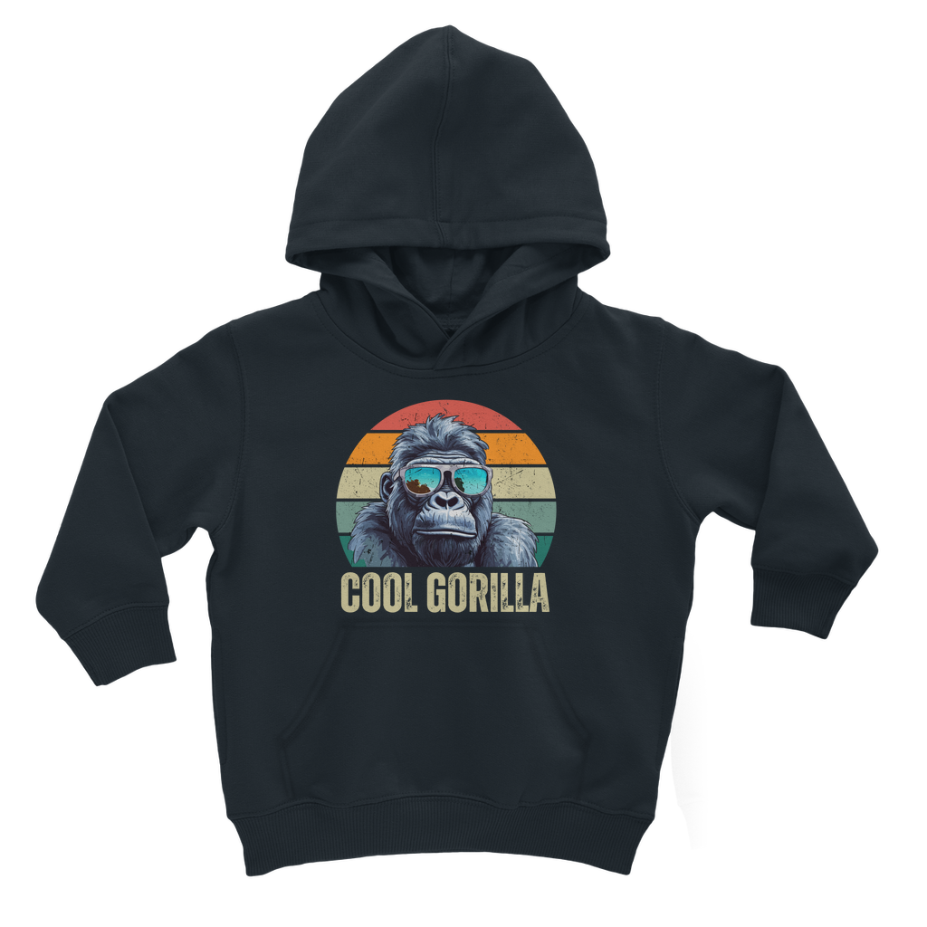 Retro Cool Gorilla - Boys Pullover Hoodie | 3 - 13 years