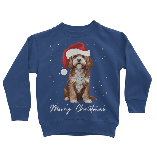 Kids Christmas Cavapoo Sweatshirt | 3 - 13 years