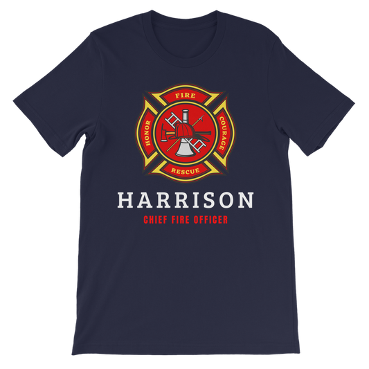 Personalised 'Chief Fire Officer' Boys Fireman T-shirt | 3 - 8 years