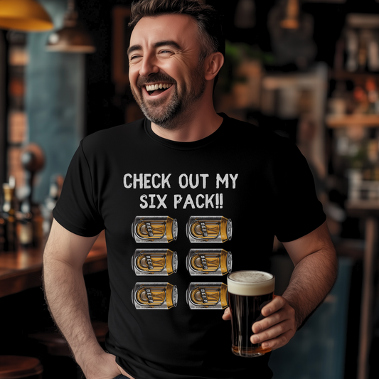 Check Out My Six Pack (of Beer) Men's Cotton T-shirt  | S - 4XL