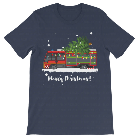 Kids Festive Fire Engine T-shirt (3-13 Yrs)