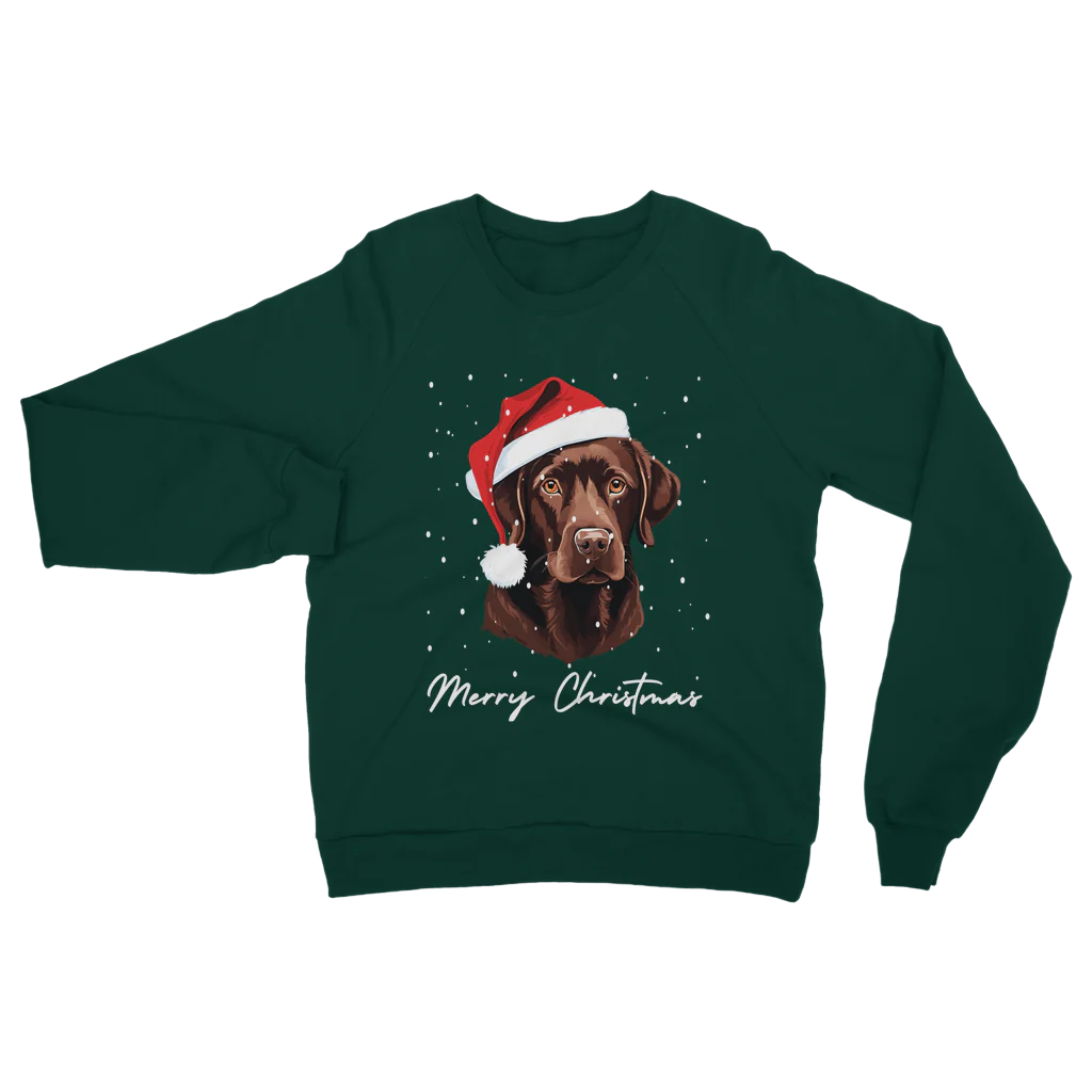 Adults Christmas Chocolate Labrador Sweatshirt