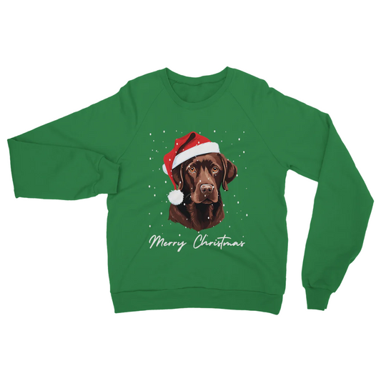 Adults Christmas Chocolate Labrador Sweatshirt