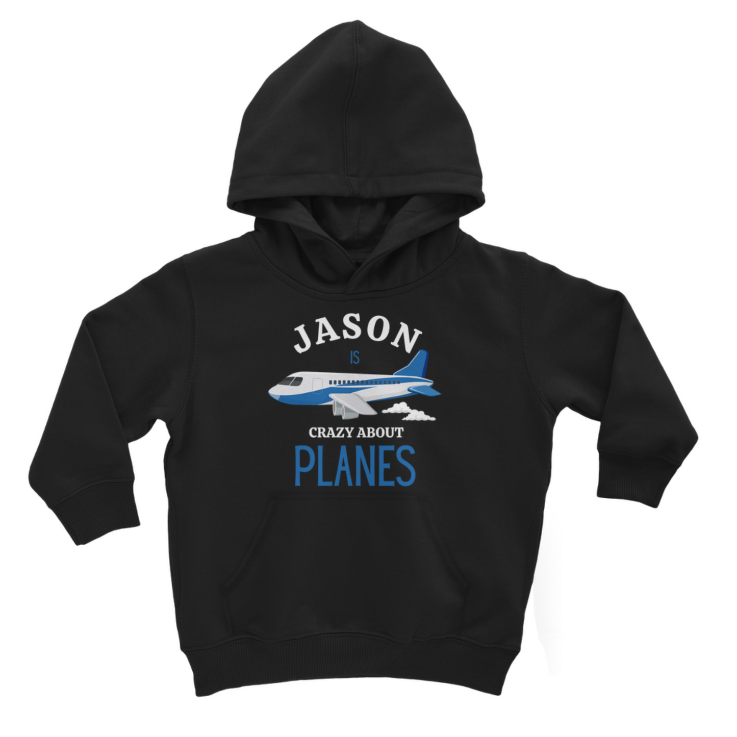 'Crazy About Planes'  - Boys Aeroplane Personalised Hoodie