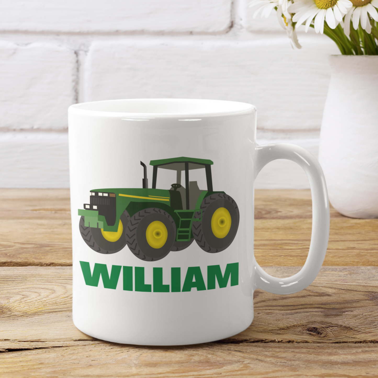 Kids Personalised Tractor Mug