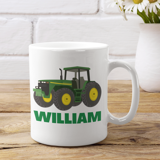 Kids Personalised Tractor Mug